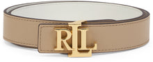 Load image into Gallery viewer, Double-face leather belt with logo