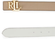 Load image into Gallery viewer, Double-face leather belt with logo