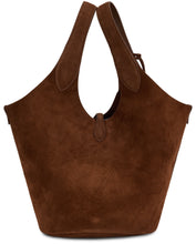 Load image into Gallery viewer, Suede leather tote bag