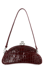 Load image into Gallery viewer, Amber croco-print leather clutch