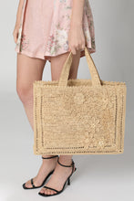 Carica l'immagine nel visualizzatore di Gallery, Tote bag Floral in rafia
