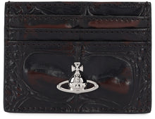 Load image into Gallery viewer, Leather Card Holder with Metallic Logo
