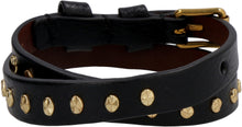 Carica l'immagine nel visualizzatore di Gallery, Bracciale in pelle con pendente logato e teschio