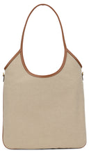 Carica l'immagine nel visualizzatore di Gallery, Tote bag con dettagli in pelle