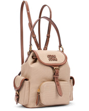 Load image into Gallery viewer, Canvas and leather backpack