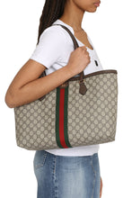 Carica l'immagine nel visualizzatore di Gallery, Tote bag Ophidia in tessuto GG supreme