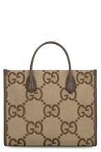 Carica l'immagine nel visualizzatore di Gallery, Tote bag Jumbo GG in tela con logo all-over