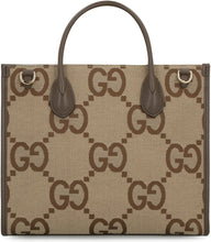 Carica l'immagine nel visualizzatore di Gallery, Tote bag Jumbo GG in tela con logo all-over