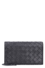 Load image into Gallery viewer, Leather wallet with shoulder strap