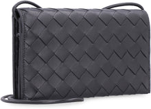 Load image into Gallery viewer, Leather wallet with shoulder strap