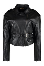 Carica l'immagine nel visualizzatore di Gallery, Giacca biker in pelle di agnello