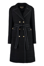 Load image into Gallery viewer, Double-breasted wool coat