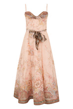 Load image into Gallery viewer, Midi dress in linen and silk blend