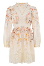 Load image into Gallery viewer, Floral dress made of linen and silk