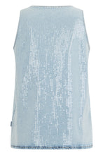 Carica l'immagine nel visualizzatore di Gallery, Top in denim con paillettes