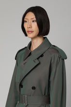 Load image into Gallery viewer, Long cotton trench coat