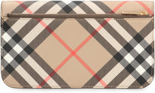 Load image into Gallery viewer, Burberry Check fabric wallet on chain