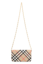 Load image into Gallery viewer, Burberry Check fabric wallet on chain
