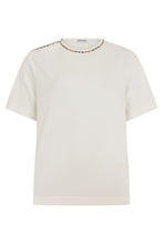 Carica l'immagine nel visualizzatore di Gallery, T-shirt a maniche corte con bordino tartan