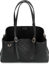 Carica l'immagine nel visualizzatore di Gallery, Borsa shopping GG Emblem Media in pelle