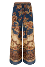 Load image into Gallery viewer, Printed silk pants with drawstring