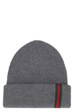 Carica l'immagine nel visualizzatore di Gallery, Cappello in lana con dettaglio Web