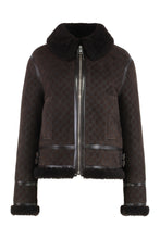 Carica l'immagine nel visualizzatore di Gallery, Giacca in pelle scamosciata e shearling stampata