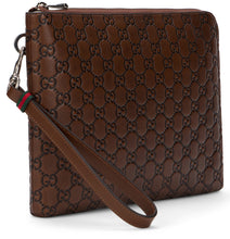 Carica l'immagine nel visualizzatore di Gallery, Borsa Pouch GG Emblem in pelle