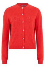 Load image into Gallery viewer, Cotton monogram cardigan with perforations