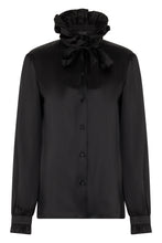 Carica l'immagine nel visualizzatore di Gallery, Camicia in raso di seta con fiocco