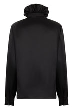 Carica l'immagine nel visualizzatore di Gallery, Camicia in raso di seta con fiocco