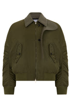 Load image into Gallery viewer, Bomber jacket with woven leather inserts