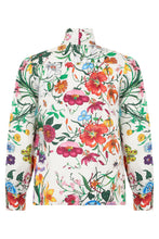 Carica l'immagine nel visualizzatore di Gallery, Camicia in twill di seta con stampa floreale