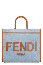Carica l'immagine nel visualizzatore di Gallery, Borsa shopping Sunshine in denim