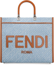 Carica l'immagine nel visualizzatore di Gallery, Borsa shopping Sunshine in denim