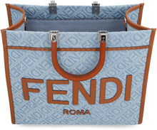 Carica l'immagine nel visualizzatore di Gallery, Borsa shopping Sunshine in denim