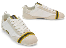 Carica l'immagine nel visualizzatore di Gallery, Sneakers in tela con bordo in pelle