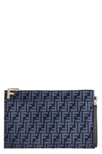Carica l'immagine nel visualizzatore di Gallery, Pouch in tessuto jacquard FF nero