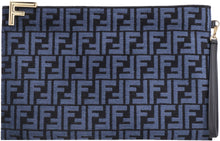 Carica l'immagine nel visualizzatore di Gallery, Pouch in tessuto jacquard FF nero