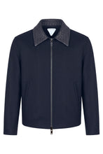 Load image into Gallery viewer, Wool jacket with braided leather collar