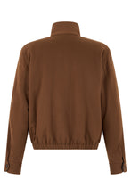 Load image into Gallery viewer, Brown jacket with collar in wool and cashmere