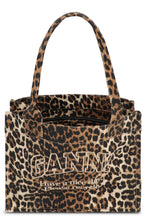 Carica l'immagine nel visualizzatore di Gallery, Borsa tote grande in tela leopardata