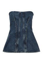 Carica l'immagine nel visualizzatore di Gallery, Top corsetto Lara in denim
