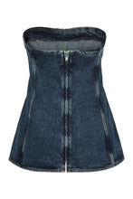 Carica l'immagine nel visualizzatore di Gallery, Top corsetto Lara in denim