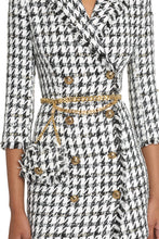 Carica l'immagine nel visualizzatore di Gallery, Abito blazer doppiopetto in tweed