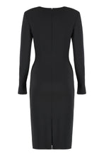 Carica l'immagine nel visualizzatore di Gallery, Abito in crêpe leggero con catena gioiello