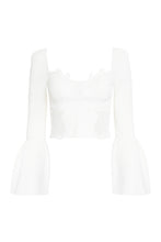 Carica l'immagine nel visualizzatore di Gallery, Crop-top in maglia a coste
