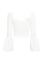 Carica l'immagine nel visualizzatore di Gallery, Crop-top in maglia a coste