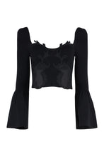 Carica l'immagine nel visualizzatore di Gallery, Crop-top in maglia a coste