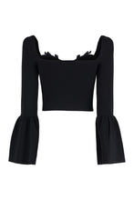 Carica l'immagine nel visualizzatore di Gallery, Crop-top in maglia a coste